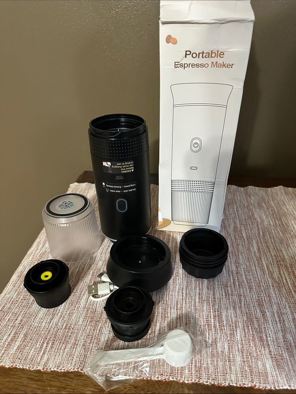 Portable Electric Espresso Maker - Black